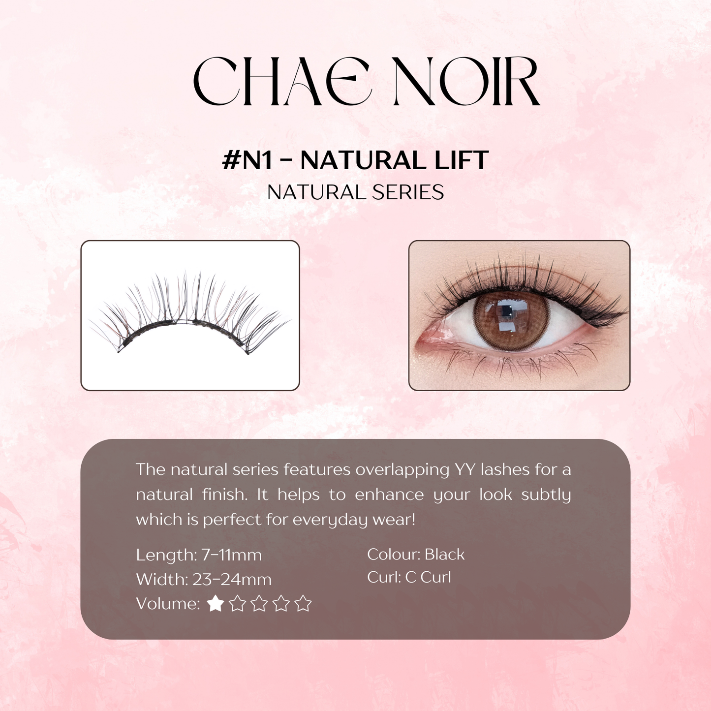 Natural Lift #N1 Magnetic Eyelashes