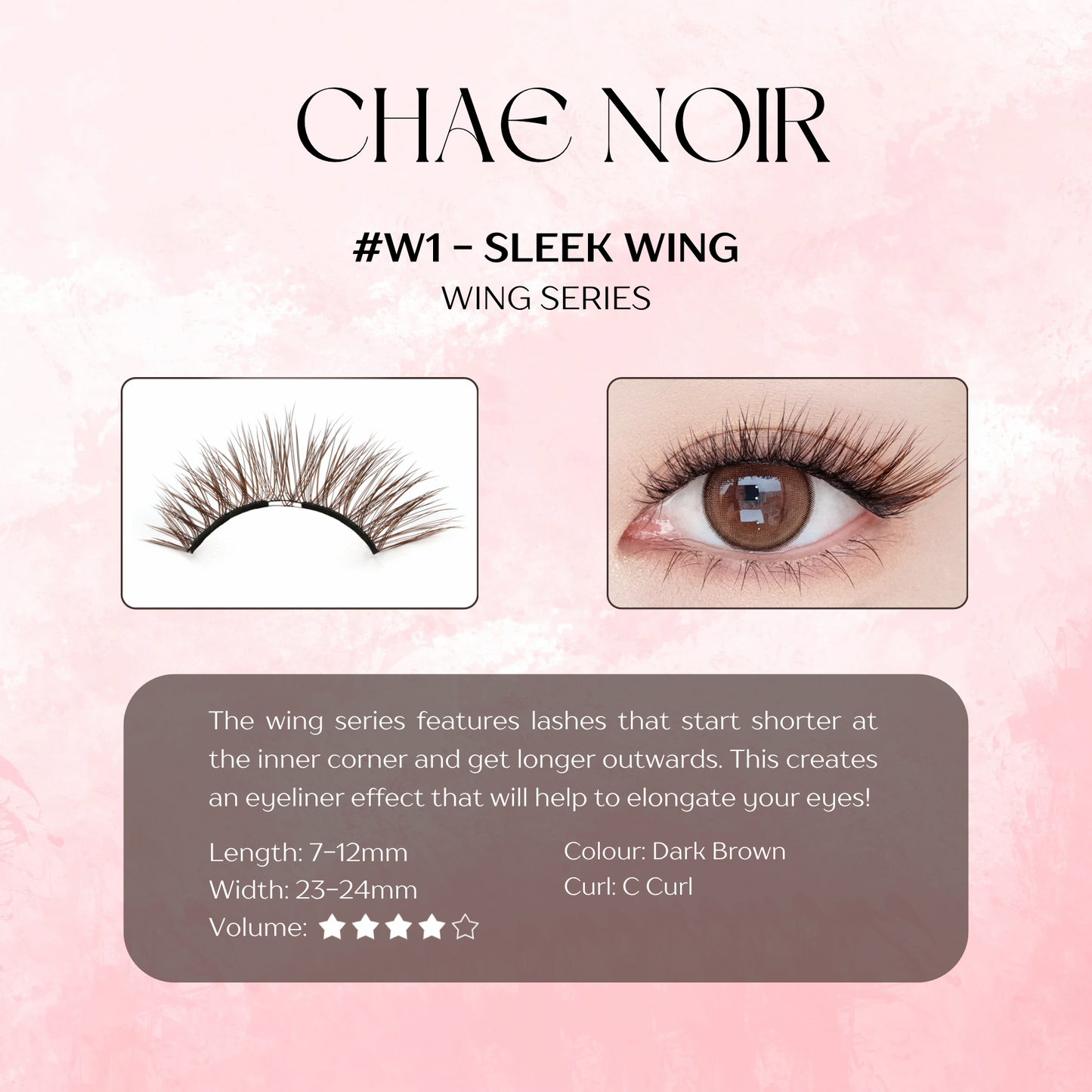 Sleek Wing #W1 Magnetic Eyelashes